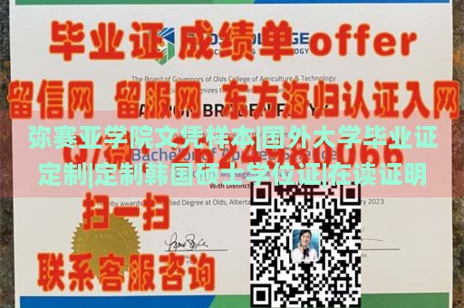 弥赛亚学院文凭样本|国外大学毕业证定制|定制韩国硕士学位证|在读证明