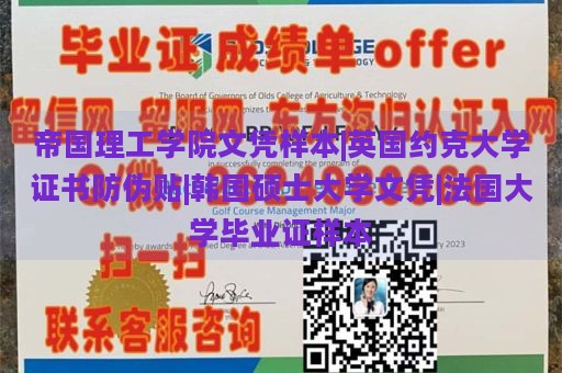 帝国理工学院文凭样本|英国约克大学证书防伪贴|韩国硕士大学文凭|法国大学毕业证样本