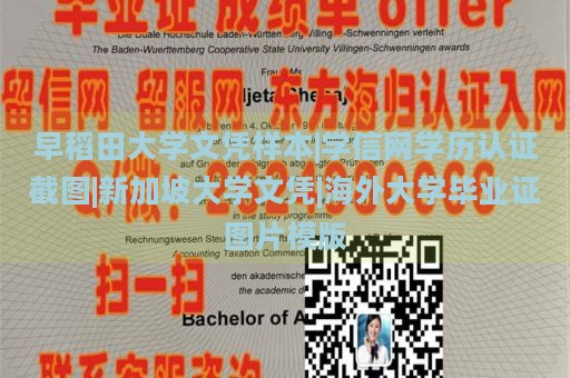 早稻田大学文凭样本|学信网学历认证截图|新加坡大学文凭|海外大学毕业证图片模版