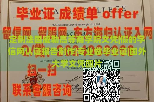 定制法国威勒高等商学院文凭|假的学信网认证报告制作|专业做毕业证|国外大学文凭图片