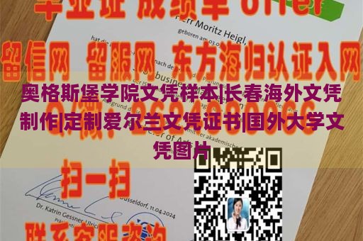 奥格斯堡学院文凭样本|长春海外文凭制作|定制爱尔兰文凭证书|国外大学文凭图片