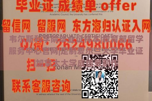 韦尔斯利学院毕业证样本|教育部留学服务中心官网|定制爱尔兰大学毕业证|加拿大大学成绩单制作