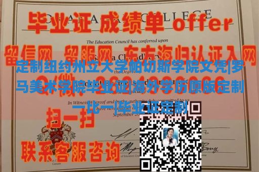 定制纽约州立大学帕切斯学院文凭|罗马美术学院毕业证|海外学历原版定制一比一|毕业证定制