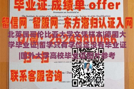 北英属哥伦比亚大学文凭样本|德国大学毕业证|留学只有学位证没有毕业证|国外大学高校毕业证图片参考