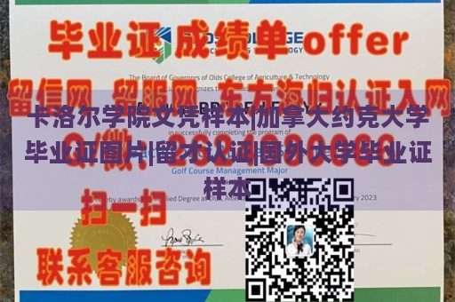 卡洛尔学院文凭样本|加拿大约克大学毕业证图片|留才认证|国外大学毕业证样本