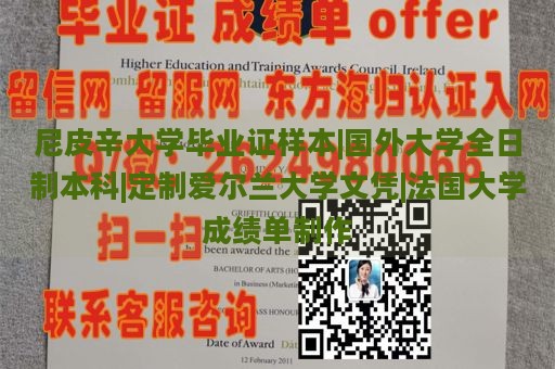 尼皮辛大学毕业证样本|国外大学全日制本科|定制爱尔兰大学文凭|法国大学成绩单制作